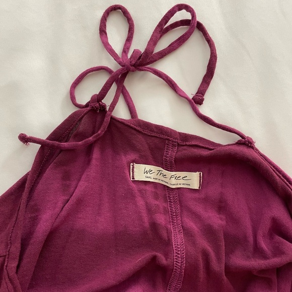 Free People We The Free Tie Dye Wine Colored Sun Dress - Picture 9 of 14